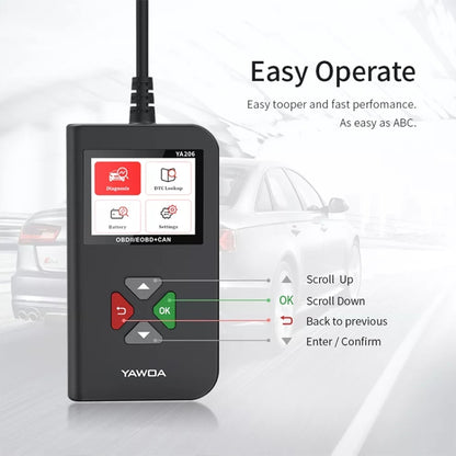 YA206 Car Code Reader OBD2 Fault Detector Diagnostic Tool - Code Readers & Scan Tools by PMC Jewellery | Online Shopping South Africa | PMC Jewellery