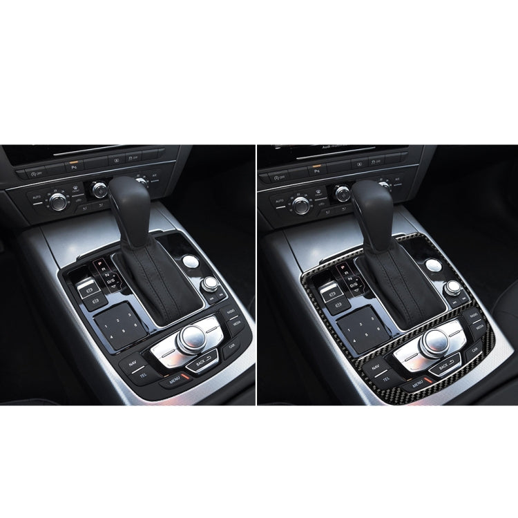 Car Carbon Fiber Gear Shift Panel Decorative Sticker for Audi A6 S6 C7 A7 S7 4G8 2012-2018, Left and Right Drive Universal - Car Interior Mouldings by PMC Jewellery | Online Shopping South Africa | PMC Jewellery