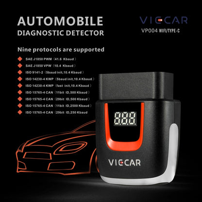 Viecar VP004 Car Mini OBD + USB / Type-C Interface Fault Detector V1.5 WiFi Diagnostic Tool - Code Readers & Scan Tools by PMC Jewellery | Online Shopping South Africa | PMC Jewellery