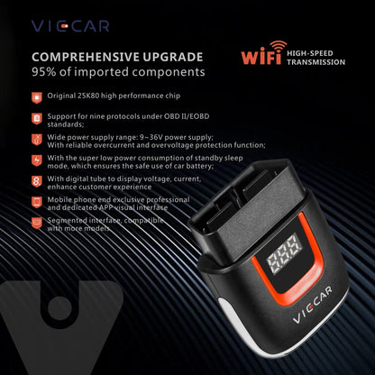 Viecar VP004 Car Mini OBD + USB / Type-C Interface Fault Detector V1.5 WiFi Diagnostic Tool - Code Readers & Scan Tools by PMC Jewellery | Online Shopping South Africa | PMC Jewellery