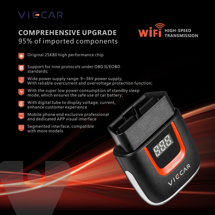 Viecar VP002 Car Mini OBD Fault Detector V1.5 WiFi Diagnostic Tool - Code Readers & Scan Tools by PMC Jewellery | Online Shopping South Africa | PMC Jewellery