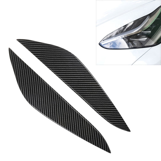 Car Headlight Eyebrow for Tesla Model 3(Carbon Fiber Black) - Lamp Decoration by PMC Jewellery | Online Shopping South Africa | PMC Jewellery