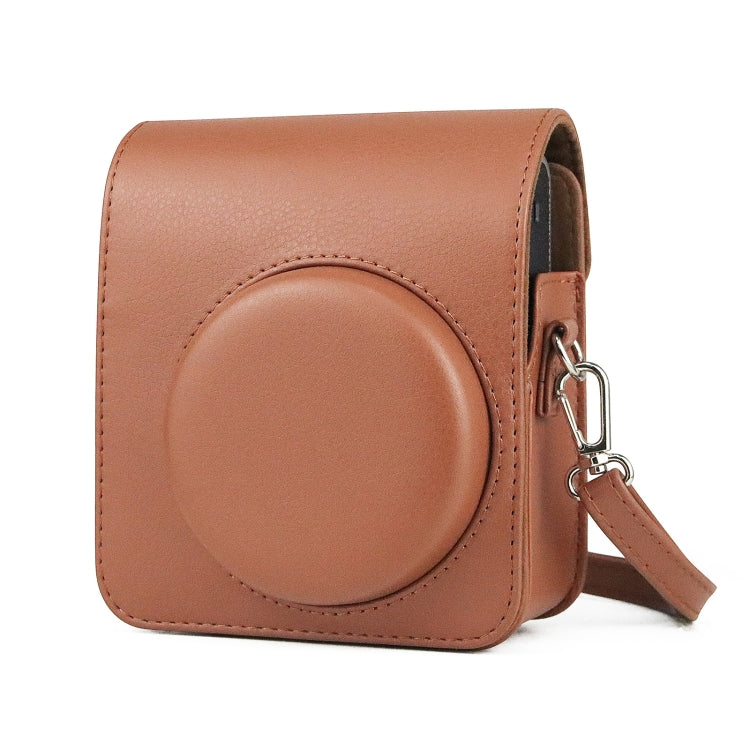 Full Body Camera Retro PU Leather Case Bag with Strap for FUJIFILM instax mini 40 (Brown) - Leather Bag by PMC Jewellery | Online Shopping South Africa | PMC Jewellery