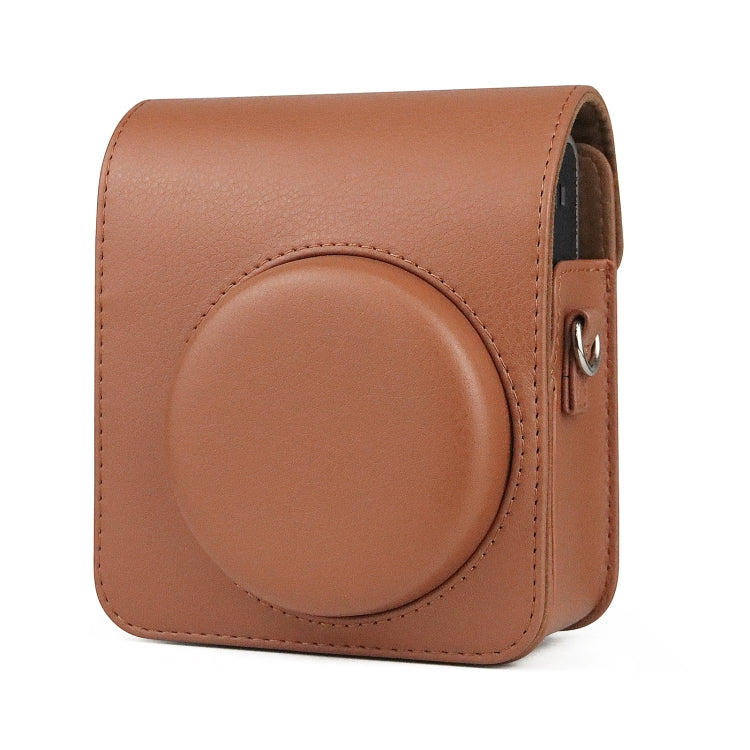 Full Body Camera Retro PU Leather Case Bag with Strap for FUJIFILM instax mini 40 (Brown) - Leather Bag by PMC Jewellery | Online Shopping South Africa | PMC Jewellery