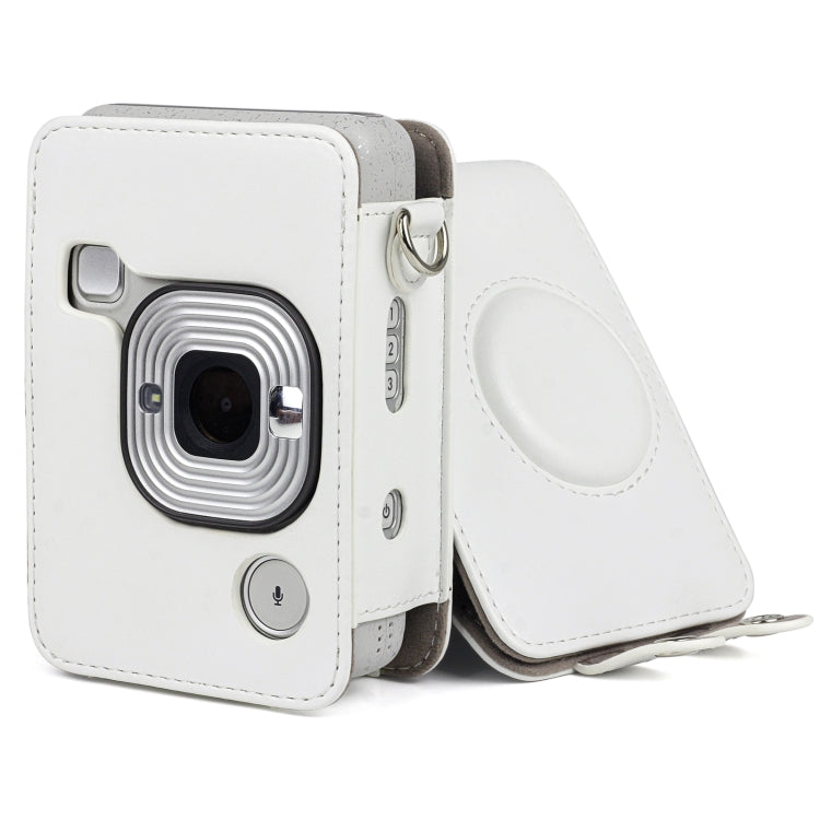 Full Body Camera Retro PU Leather Case Bag with Strap for FUJIFILM instax mini Liplay (White) - Leather Bag by PMC Jewellery | Online Shopping South Africa | PMC Jewellery