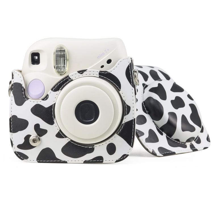 Milk Cow Full Body PU Leather Case Camera  Bag with Strap for FUJIFILM instax mini 7+ - Leather Bag by PMC Jewellery | Online Shopping South Africa | PMC Jewellery