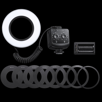 Godox Ring72 Macro Ring 48 LED Flash Light with 8 Different Size Adapter Rings(Black) - Ring Light Flashes by Godox | Online Shopping South Africa | PMC Jewellery