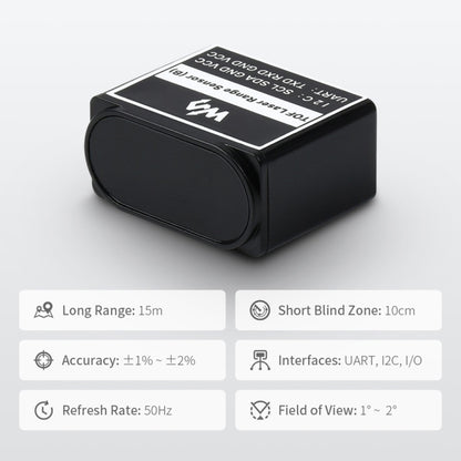 Waveshare TOF Laser Range Sensor (B), UART / I2C Bus (Black) - Modules Expansions Accessories by WAVESHARE | Online Shopping South Africa | PMC Jewellery