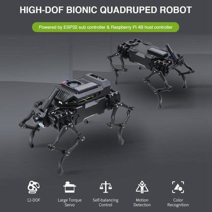 Waveshare WAVEGO 12-DOF Bionic Dog-Like Robot, Basic Version(EU Plug) - Robotics Accessories by WAVESHARE | Online Shopping South Africa | PMC Jewellery | Buy Now Pay Later Mobicred