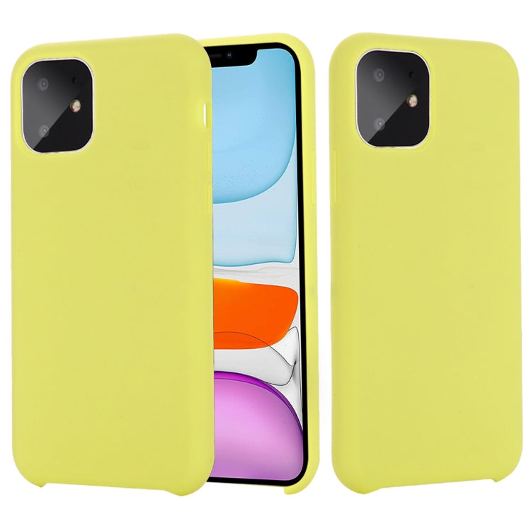 For iPhone 11 Solid Color Liquid Silicone Shockproof Case (Yellow) - iPhone 11 Cases by PMC Jewellery | Online Shopping South Africa | PMC Jewellery