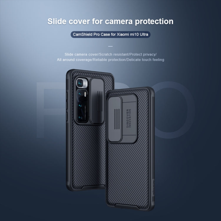 For Xiaomi Mi 10 Ultra NILLKIN Black Mirror Pro Series PC Camshield Full Coverage Dust-proof Scratch Resistant Case(Black) - Xiaomi Cases by NILLKIN | Online Shopping South Africa | PMC Jewellery