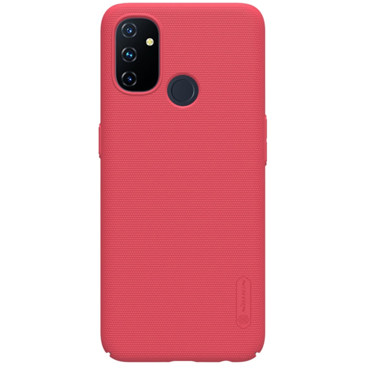 For OnePlus Nord N100 NILLKIN Frosted Concave-convex Texture PC Protective Case(Red) - OnePlus Cases by NILLKIN | Online Shopping South Africa | PMC Jewellery