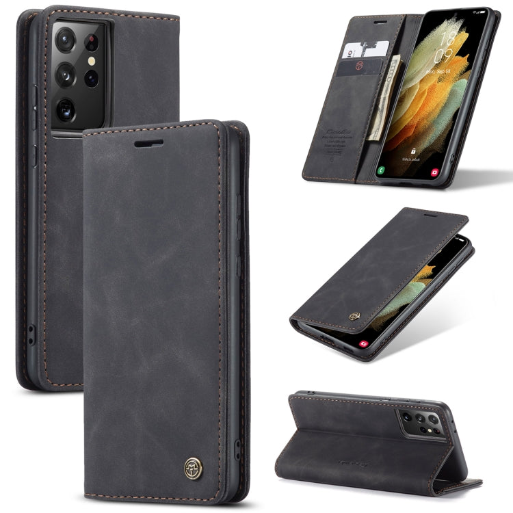 For Samsung Galaxy S21 Ultra 5G CaseMe 013 Multifunctional Horizontal Flip Leather Case with Holder & Card Slot & Wallet(Black) - Galaxy S21 Ultra 5G Cases by CaseMe | Online Shopping South Africa | PMC Jewellery