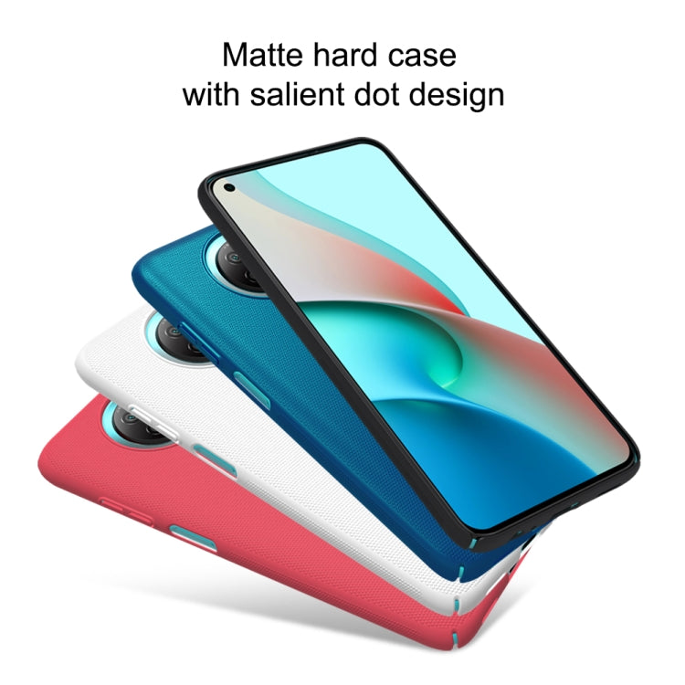 For Xiaomi Redmi Note 9 5G NILLKIN Frosted Concave-convex Texture PC Protective Case(Peacock Blue) - Xiaomi Cases by NILLKIN | Online Shopping South Africa | PMC Jewellery