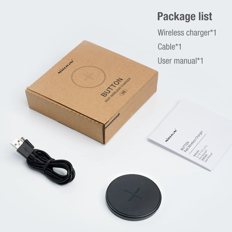 NILLKIN MC026 Portable Button Fast Charging Wireless Charger(Black) - Wireless Charger by NILLKIN | Online Shopping South Africa | PMC Jewellery