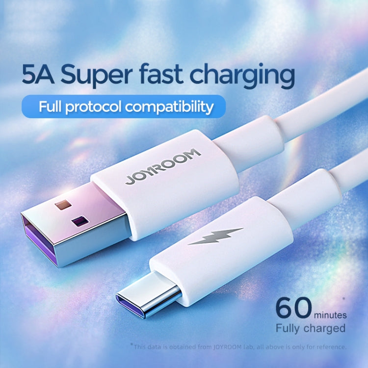 JOYROOM S-1050M7 5A USB to USB-C / Type-C Super Fast Charging Data Cable, Cable Length: 1m(White) - USB-C & Type-C Cable by JOYROOM | Online Shopping South Africa | PMC Jewellery