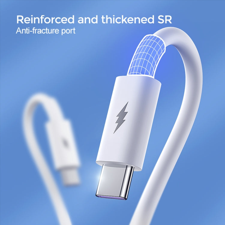 JOYROOM S-1050M7 5A USB to USB-C / Type-C Super Fast Charging Data Cable, Cable Length: 1m(White) - USB-C & Type-C Cable by JOYROOM | Online Shopping South Africa | PMC Jewellery