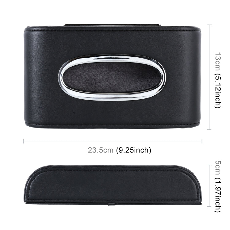 Universal Car Tissue Box with Temporary Parking Phone Number Card(Black) - Tissue Boxes by PMC Jewellery | Online Shopping South Africa | PMC Jewellery