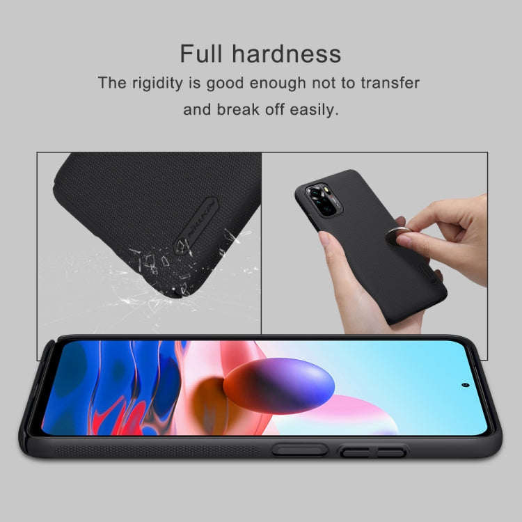 For Xiaomi Redmi Note 10 4G NILLKIN Frosted Concave-convex Texture PC Case(Black) - Xiaomi Cases by NILLKIN | Online Shopping South Africa | PMC Jewellery