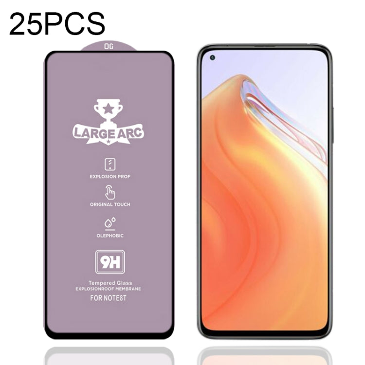 For Xiaomi Mi 10T 5G 25 PCS 9H HD Large Arc High Alumina Full Screen Tempered Glass Film -  by PMC Jewellery | Online Shopping South Africa | PMC Jewellery