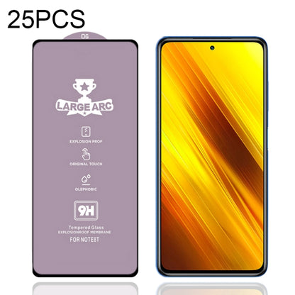 For Xiaomi Poco X3 NFC 25 PCS 9H HD Large Arc High Alumina Full Screen Tempered Glass Film -  by PMC Jewellery | Online Shopping South Africa | PMC Jewellery