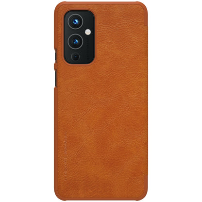 For OnePlus 9 (IN/CN Version) NILLKIN QIN Series Crazy Horse Texture Horizontal Flip Leather Case with Card Slot(Brown) - OnePlus Cases by NILLKIN | Online Shopping South Africa | PMC Jewellery