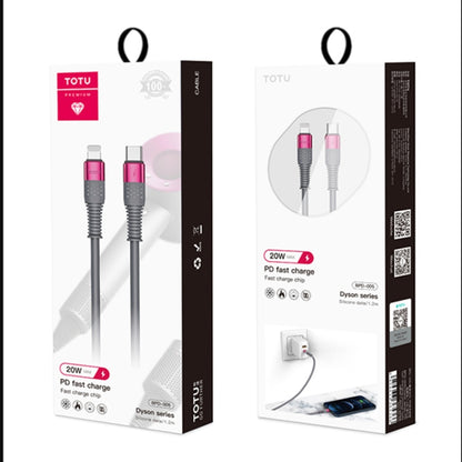 TOTUDESIGN BL-013 Dyson Series 5A USB to USB-C / Type-C Silicone Fast Data Cable, Length: 1.2m(Purple Red) - USB-C & Type-C Cable by TOTUDESIGN | Online Shopping South Africa | PMC Jewellery