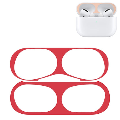 For Apple AirPods Pro Wireless Earphone Protective Case Metal Protective Sticker(Red) - Protective Sticker by PMC Jewellery | Online Shopping South Africa | PMC Jewellery