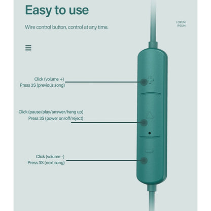 Original Lenovo SH1 Intelligent Noise Reduction Neck-mounted Magnetic Wire-controlled Bluetooth Earphone, Support Call(Green) - Neck-mounted Earphone by Lenovo | Online Shopping South Africa | PMC Jewellery