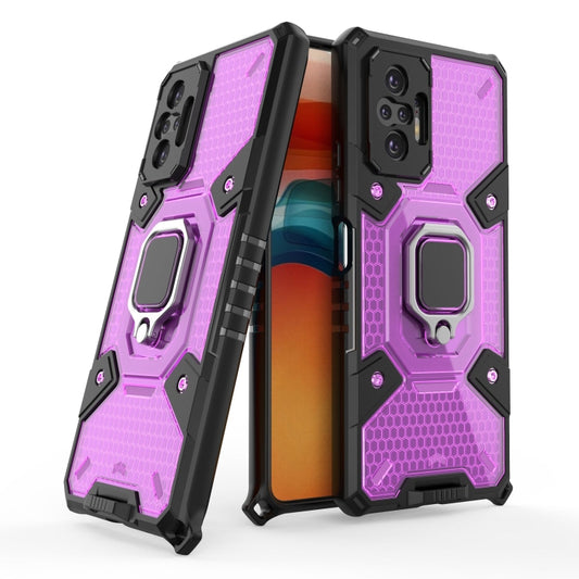 For Xiaomi Redmi Note 10 Pro Space PC+TPU Ring Holder Protective Case(Purple) - Note 10 Pro Cases by PMC Jewellery | Online Shopping South Africa | PMC Jewellery