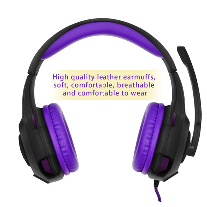 Anivia AH68 3.5mm Wired Gaming Headset with Microphone(Black Purple) - Multimedia Headset by SADES | Online Shopping South Africa | PMC Jewellery