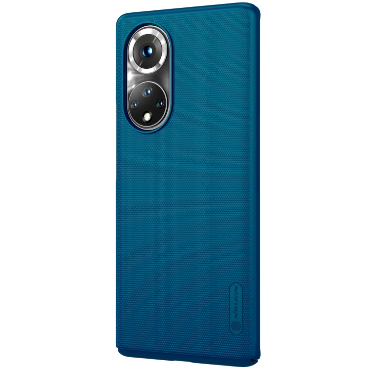 For Honor 50 Pro NILLKIN Frosted Concave-convex Texture PC Protective Case(Peacock Blue) - Honor Cases by NILLKIN | Online Shopping South Africa | PMC Jewellery