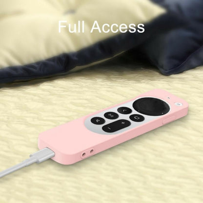 Silicone Protective Case Cover with Rope For Apple TV 4K 4th Siri Remote Controller(Pink) - Apple TV Accessories by PMC Jewellery | Online Shopping South Africa | PMC Jewellery