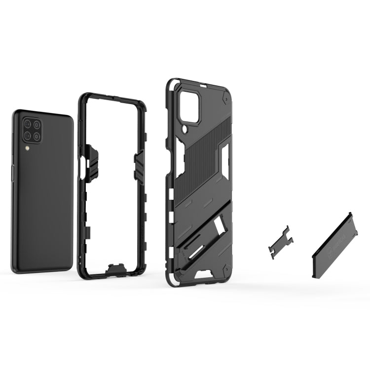 For Samsung Galaxy M32 Punk Armor 2 in 1 PC + TPU Shockproof Case with Invisible Holder(Black) - Galaxy Phone Cases by PMC Jewellery | Online Shopping South Africa | PMC Jewellery