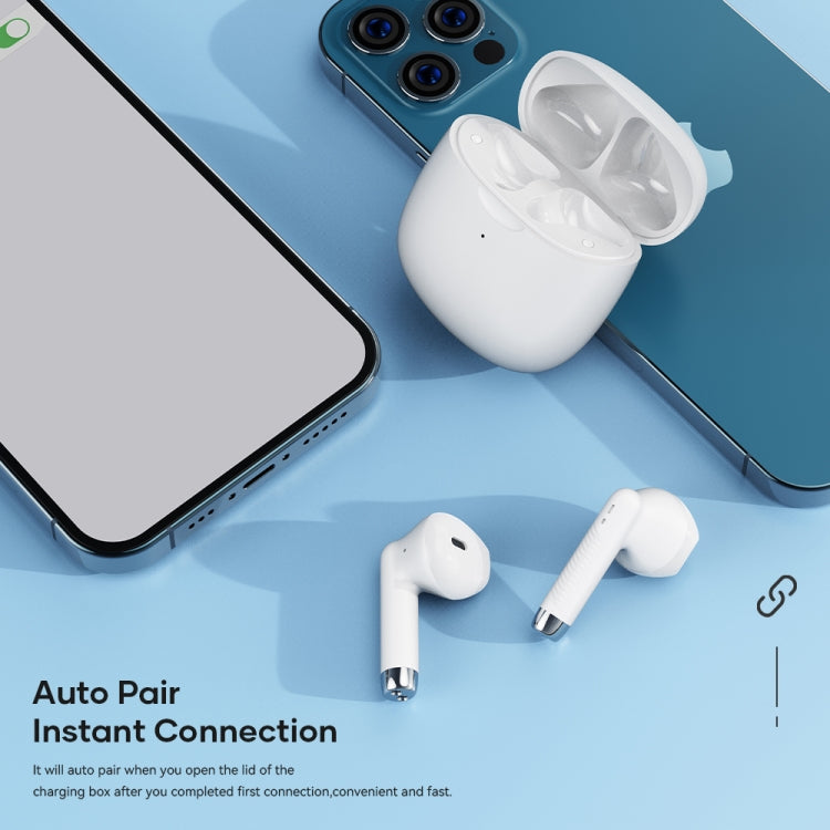 ROCK EB300 Bluetooth 5.1 TWS Stereo Wireless Bluetooth Earphone(White) - TWS Earphone by ROCK | Online Shopping South Africa | PMC Jewellery