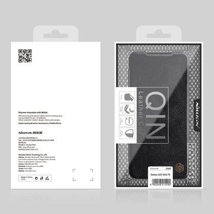 For Samsung Galaxy A22 4G LTE NILLKIN QIN Series Crazy Horse Texture Horizontal Flip Leather Case(Brown) - Galaxy Phone Cases by NILLKIN | Online Shopping South Africa | PMC Jewellery