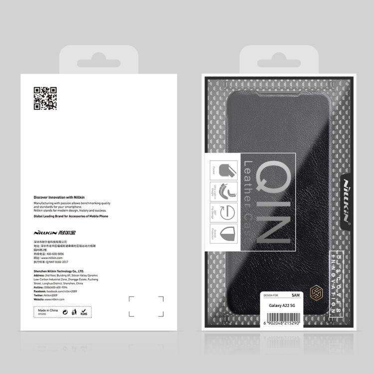 For Huawei P50 Pro NILLKIN QIN Series Crazy Horse Texture Horizontal Flip Leather Case with Card Slot(Brown) - Huawei Cases by NILLKIN | Online Shopping South Africa | PMC Jewellery