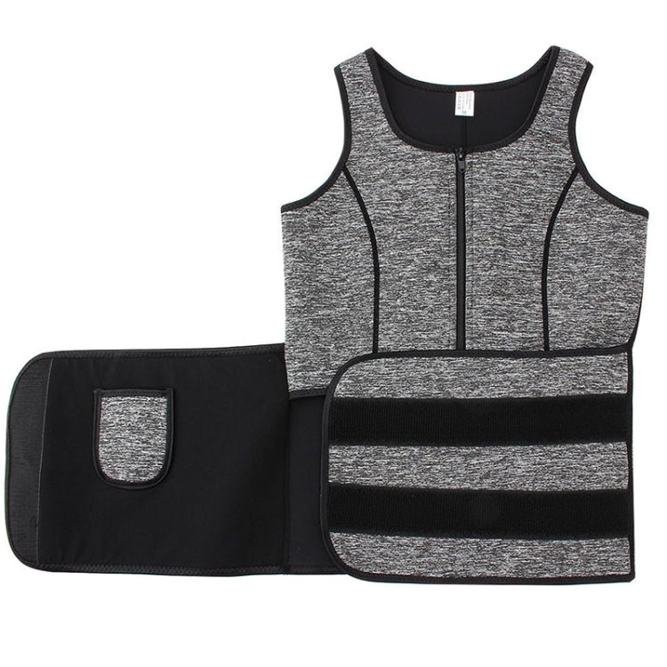 Neoprene Men Sport Body Shapers Vest Waist Body Shaping Corset, Size:XXL(Grey) -  by PMC Jewellery | Online Shopping South Africa | PMC Jewellery