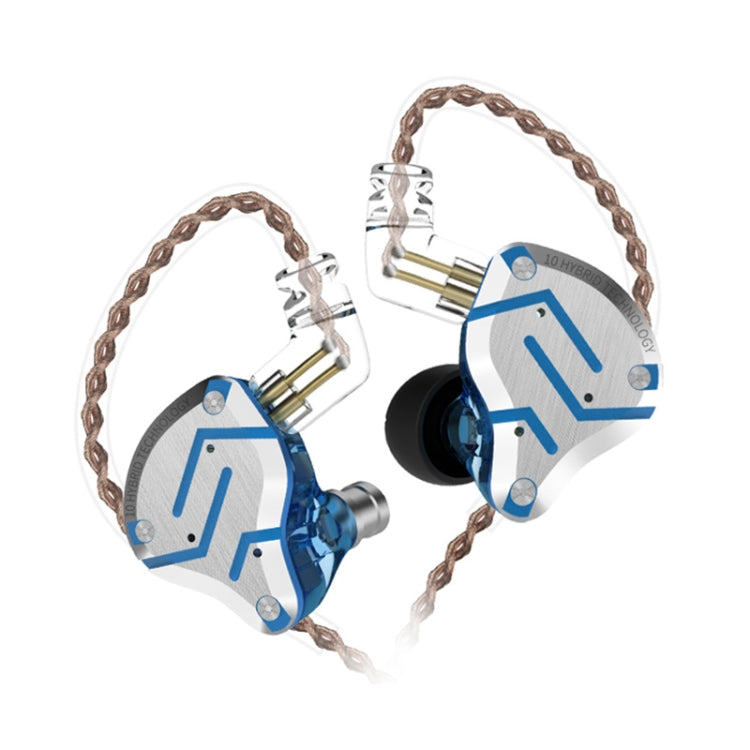 KZ ZS10 Pro 10-unit Ring Iron Gaming In-ear Wired Earphone, Standard Version(Streamer Blue) - In Ear Wired Earphone by KZ | Online Shopping South Africa | PMC Jewellery