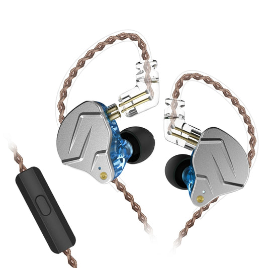 KZ ZSN Pro Ring Iron Hybrid Drive Metal In-ear Wired Earphone, Mic Version(Blue) - In Ear Wired Earphone by KZ | Online Shopping South Africa | PMC Jewellery