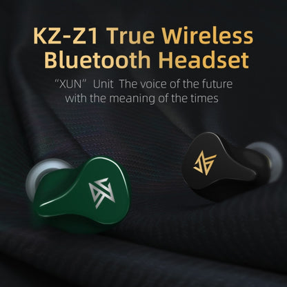 KZ Z1 1DD Dynamic True Wireless Bluetooth 5.0 Sports In-ear Earphone(Green) - In Ear Wired Earphone by KZ | Online Shopping South Africa | PMC Jewellery