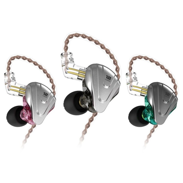 KZ ZSX 12-unit Ring Iron Metal Gaming In-ear Wired Earphone, Mic Version(Purple) - In Ear Wired Earphone by KZ | Online Shopping South Africa | PMC Jewellery