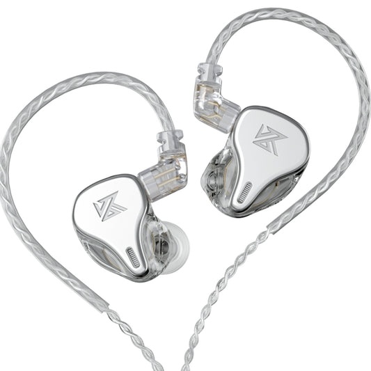 KZ DQ6 3-unit Dynamic HiFi In-Ear Wired Earphone No Mic(Silver) - In Ear Wired Earphone by KZ | Online Shopping South Africa | PMC Jewellery