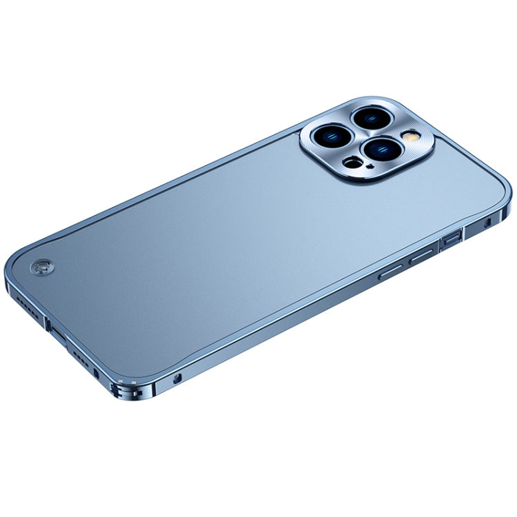 For iPhone 13 Pro Metal Frame Frosted PC Shockproof Phone Case (Ocean Blue) - iPhone 13 Pro Cases by PMC Jewellery | Online Shopping South Africa | PMC Jewellery