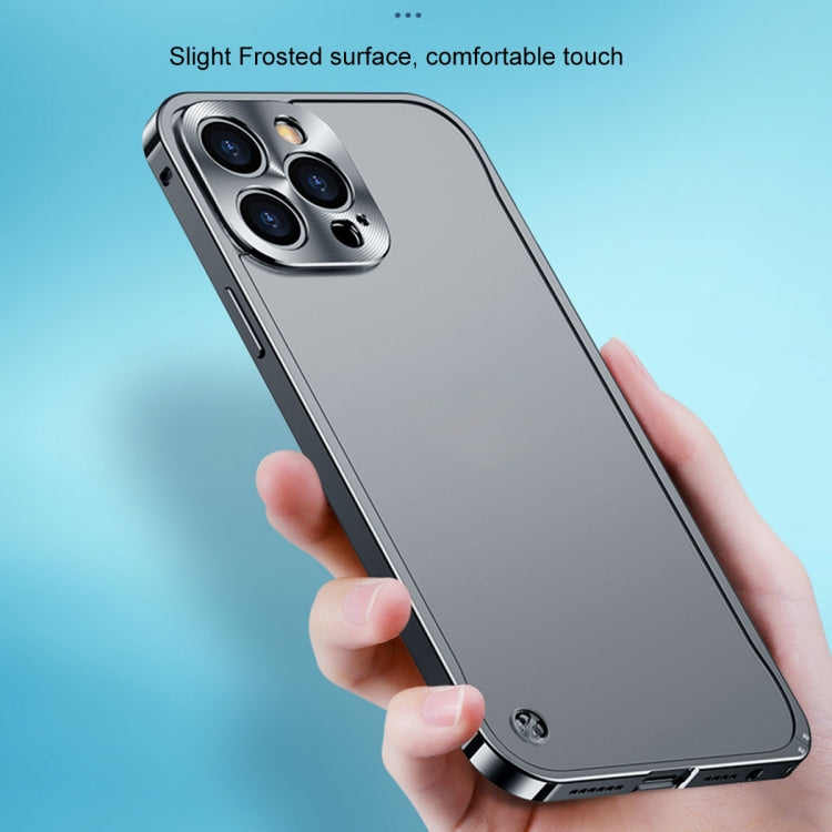 For iPhone 13 Pro Metal Frame Frosted PC Shockproof Phone Case (Ocean Blue) - iPhone 13 Pro Cases by PMC Jewellery | Online Shopping South Africa | PMC Jewellery