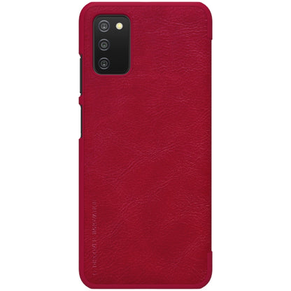 For Samsung Galaxy A03s / A037G NILLKIN QIN Series Crazy Horse Texture Horizontal Flip Phone Leather Case with Card Slot(Red) - Galaxy Phone Cases by NILLKIN | Online Shopping South Africa | PMC Jewellery