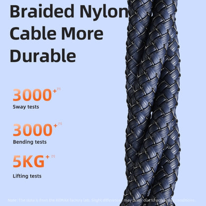 REMAX RC-199th Whirly Series 5A USB to USB-C / Type-C + 8 Pin + Micro USB Fast Charging Data Cable, Cable Length: 1.2m(Midnight Blue) - Multifunction Cable by REMAX | Online Shopping South Africa | PMC Jewellery