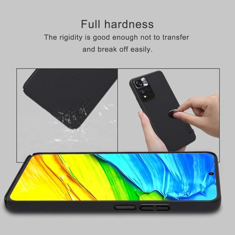 For Xiaomi Redmi Note 11 Pro Glogal / 11 Pro Glogal 5G / 11 Pro+ 5G India / 11E Pro 5G NILLKIN Frosted Concave-convex Texture PC Case (Black) - Redmi Note 11 Pro Case by NILLKIN | Online Shopping South Africa | PMC Jewellery