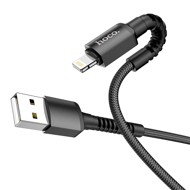 hoco X71 Especial 2.4A USB to 8 Pin Charging Data Cable for iPhone, iPad(Black) - Normal Style Cable by hoco | Online Shopping South Africa | PMC Jewellery