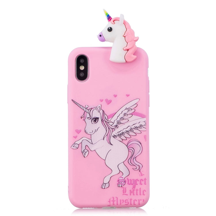 For iPhone X / XS Shockproof Cartoon TPU Protective Case(Unicorn) - More iPhone Cases by PMC Jewellery | Online Shopping South Africa | PMC Jewellery